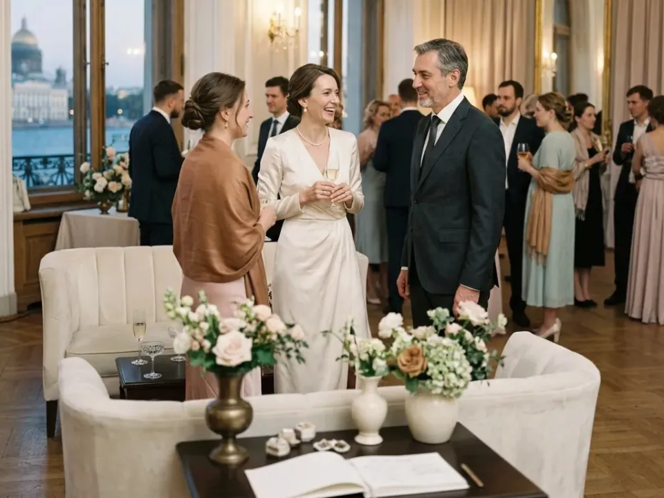 Гости из других городов на свадьбе в СПб: как все организовать - свадебный визуал